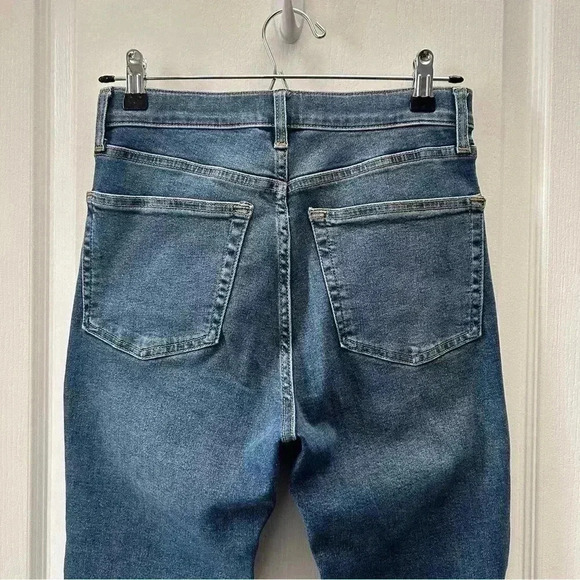 Topshop Jamie High Waisted Skinny Jeans Ankle Cropped Jagged  Hem Blue Size 26 - Picture 8 of 16